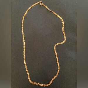 STERLING SILVER tricolor necklace 17.5 inches long